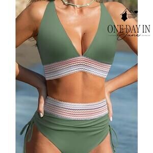 Blooming Jelly High Waist Bikini Swimsuit Size XL